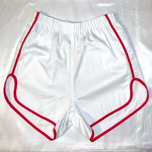 Vintage Permanent Press white and red gym shorts